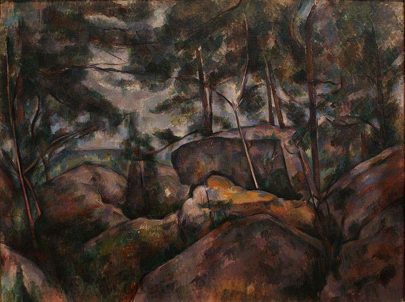 Paul Cezanne Rocks in the Forest France oil painting art